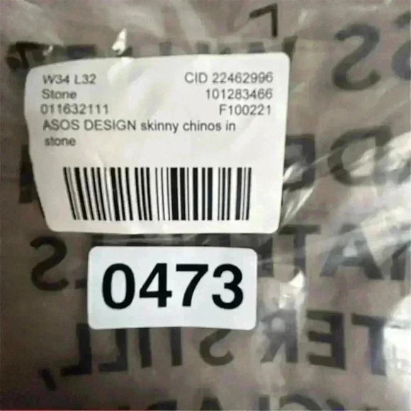 ASOS Design Men's Skinny Chinos Beige Size 34 Slim Fit Pants - Picture 10 of 10